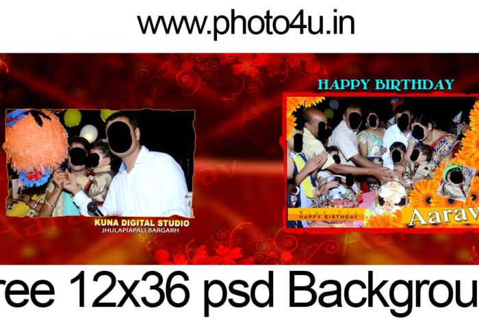 birthday album design 12×36 psd background free download #30 1